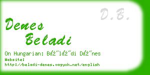 denes beladi business card